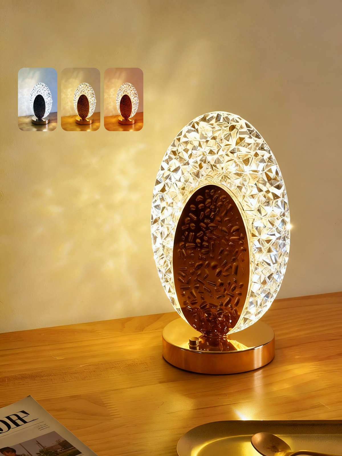 🎅Christmas Sale 50% OFF!!🎄50K+ SOLD! 🎁✨Rechargeable Luxury Crystal LED Night Light Lamp