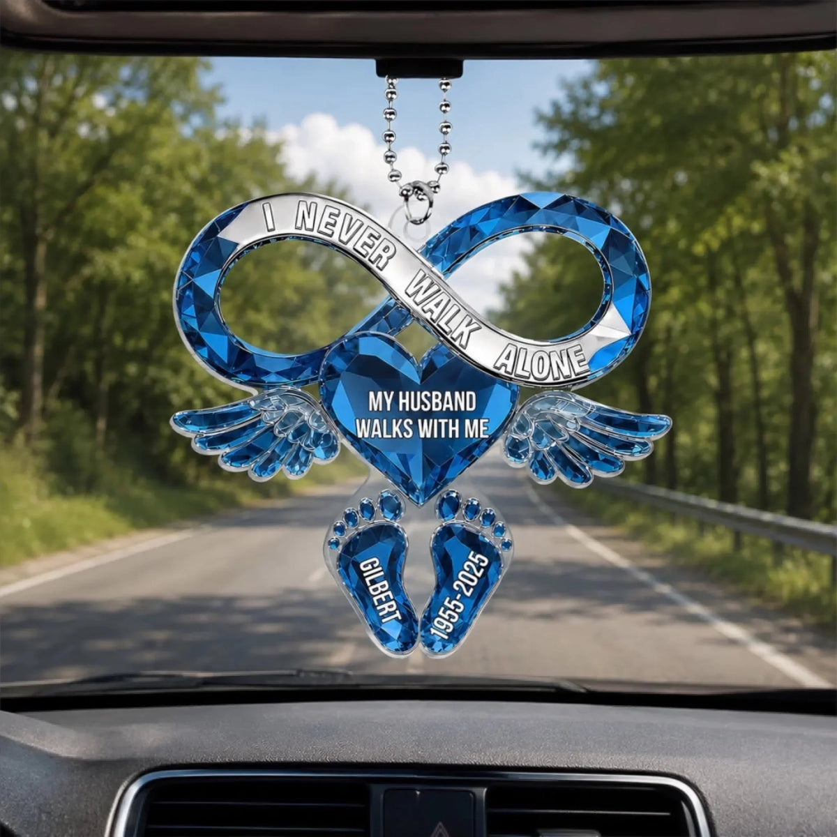 Custom Car Ornament-Personalized Pride Month Gift-Your Love Still Rides Beside Me Every Day