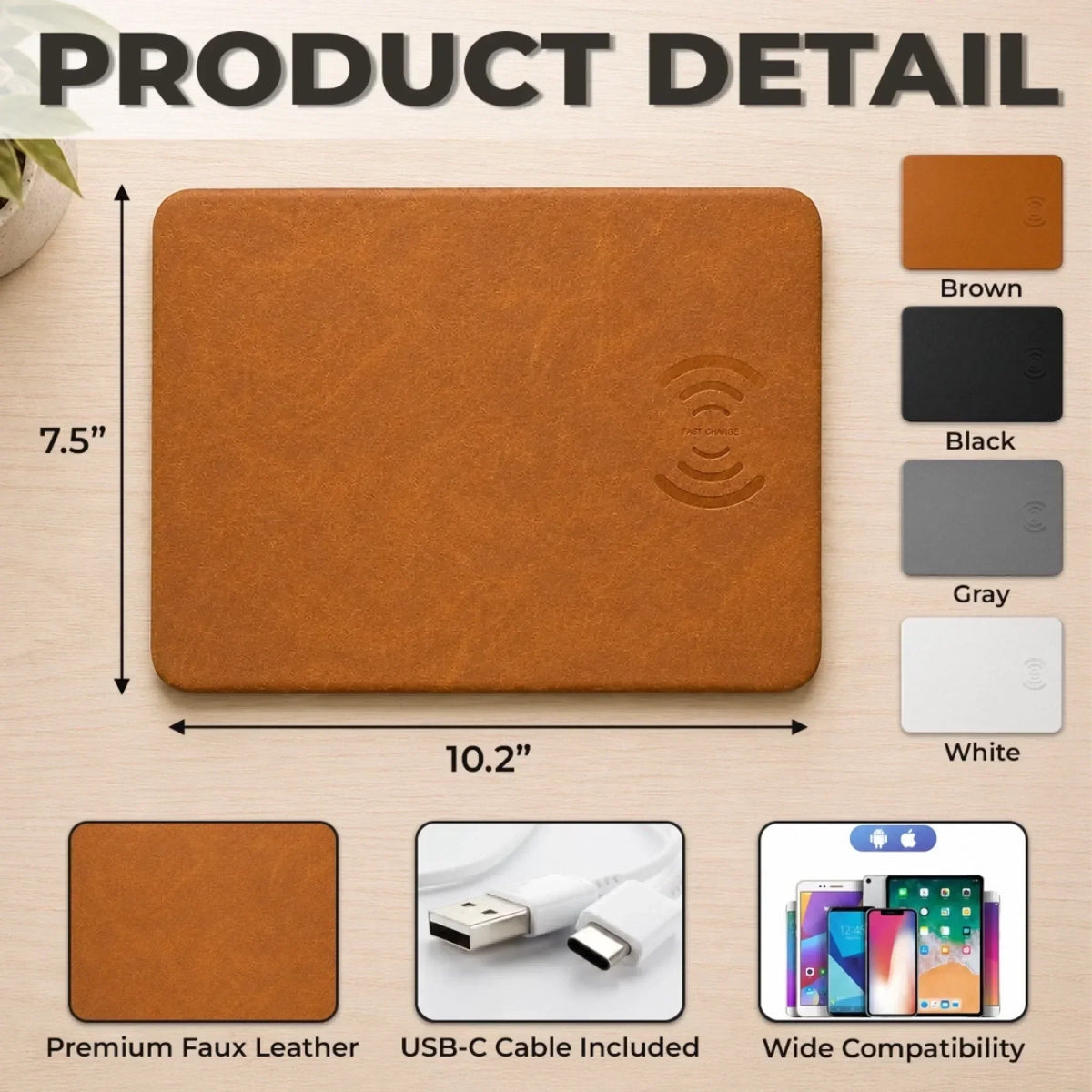 Custom Charging Mat - Personalized Father's Day Birthday Gifts For Dog Cat Lovers, Dog Dad And Mom, Cat Owners - Pet Hair Fully Charged