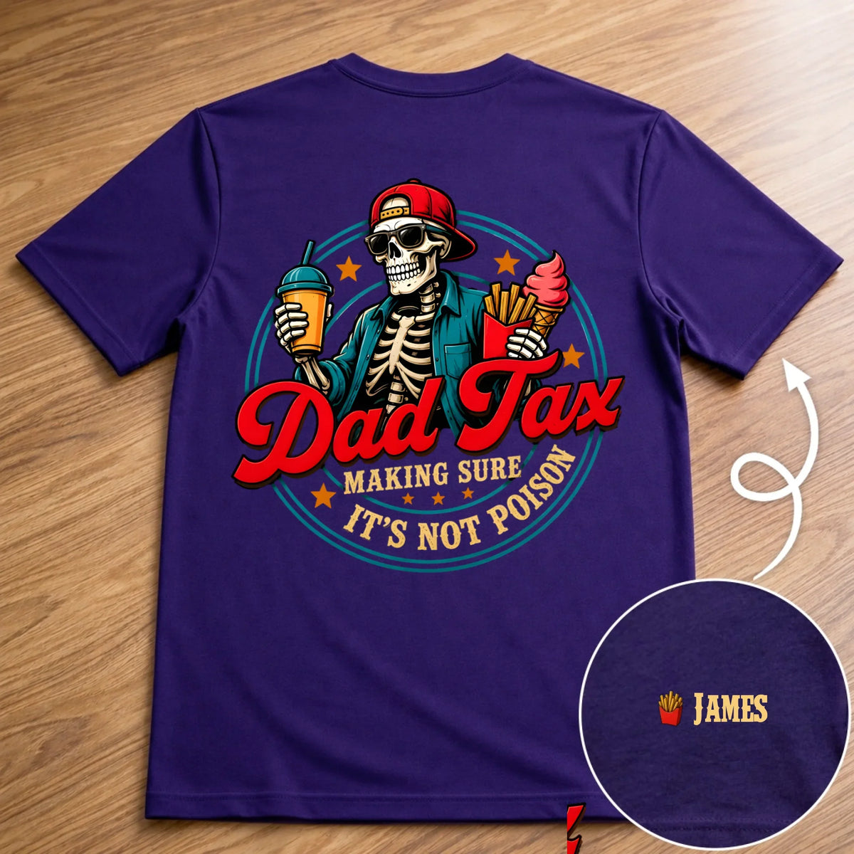 Custom Unisex T-shirt - Personalized Dad Tax Back Printed Shirt Father's Day Birthday Gifts For Dad, Grandpa - Quality Control Starts With Dad