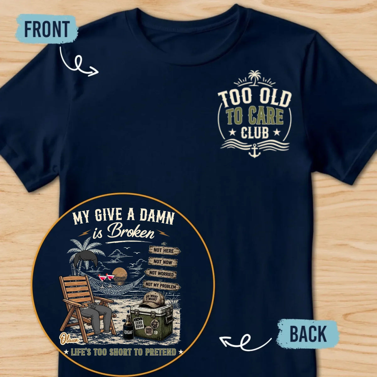 Old Enough To Decline - Personalized Custom Shirt