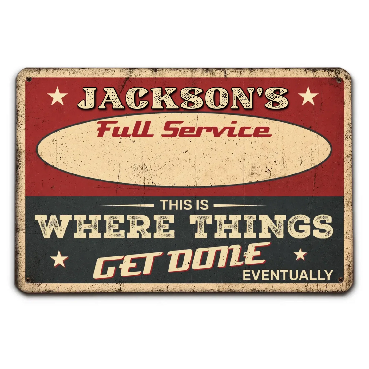 This Garage Runs On Tomorrow - Personalized Custom Metal Sign