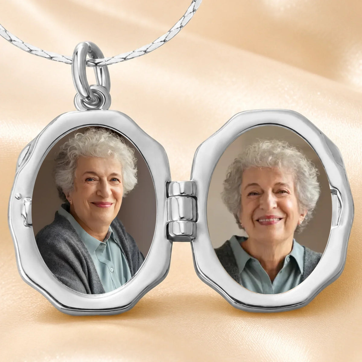 Custom Photo Butterfly Locket - Personalized Memorial Sympathy Gifts For Loss Of Mom, Dad - Forever In Our Hearts