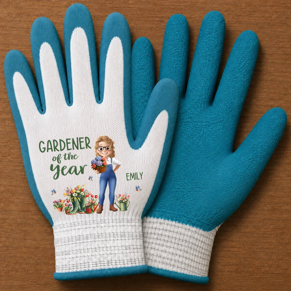 Custom Coated Grip Gardening Gloves - Personalized Birthday Garden Gifts For Gardeners - My Happy Garden Corner
