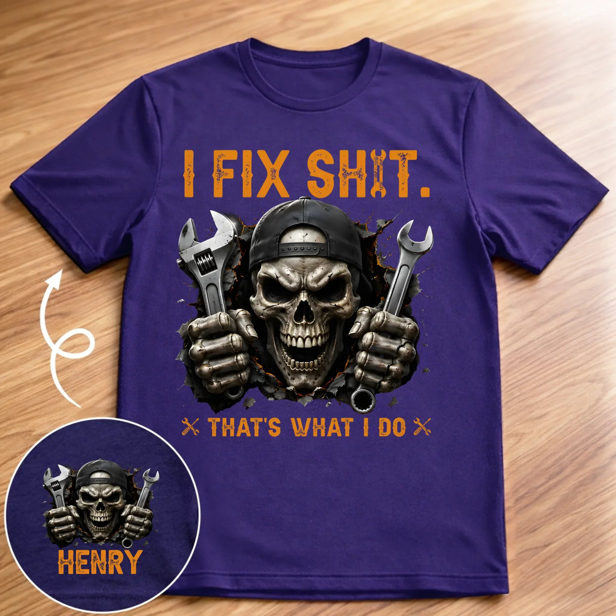 Custom T-Shirt - Personalized Birthday Gifts For Husband, Son, Grandson, Brother, Grandpa, Dad, Yourself - Built To Keep It Running