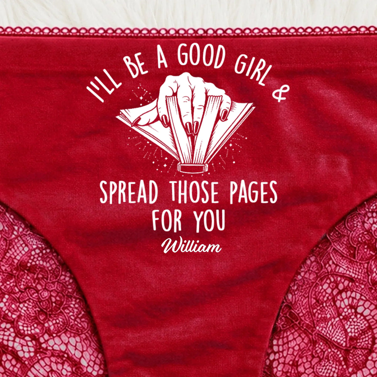 Custom Panty - Personalized Funny Book Lover Underwear Gift For Wife, Girlfriend, Book Worm - My Good Girl Reads