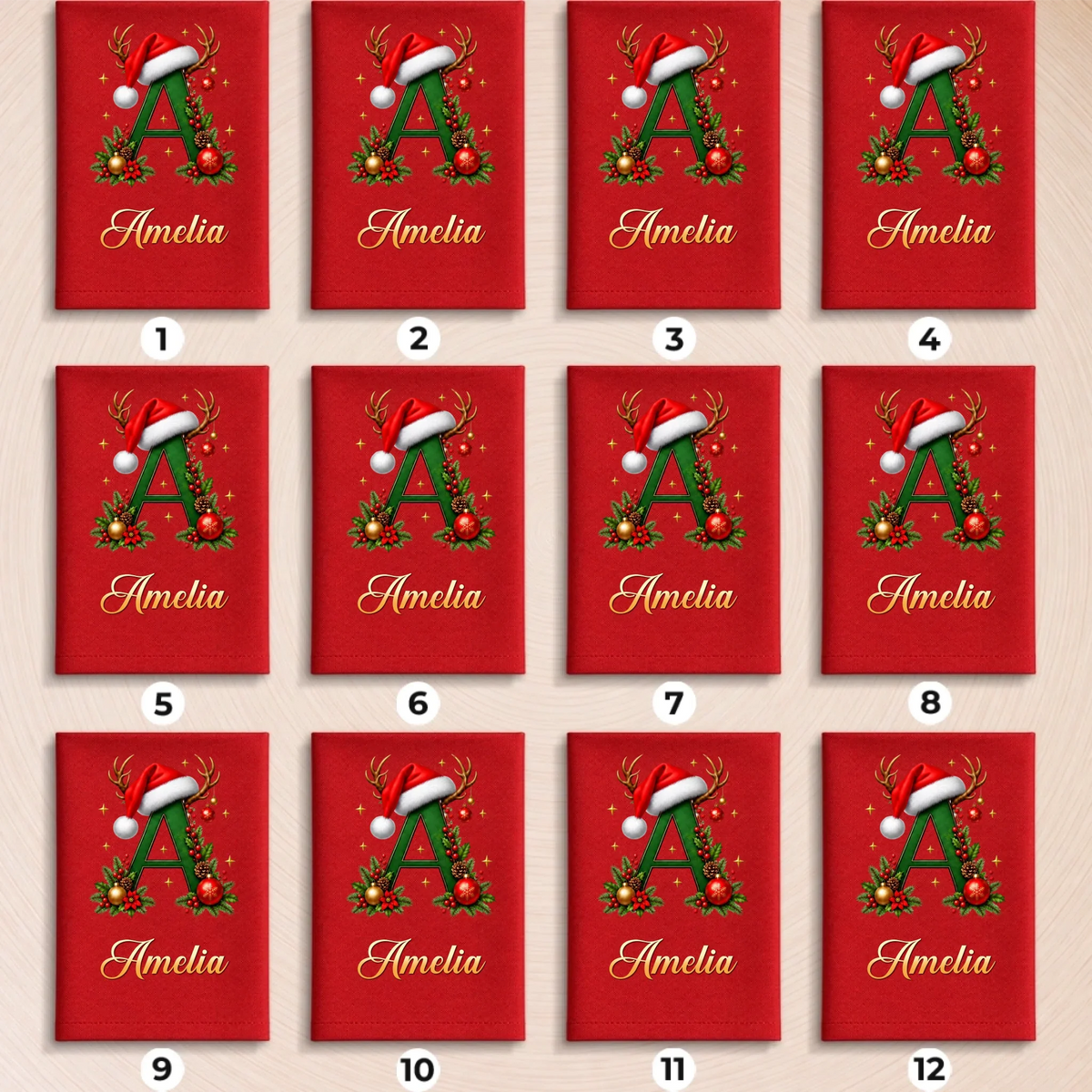 Custom Cotton Napkin - Personalized Christmas Birthday Gifts For Mom, Dad, Brother, Sister - Warm Wishes For The Season