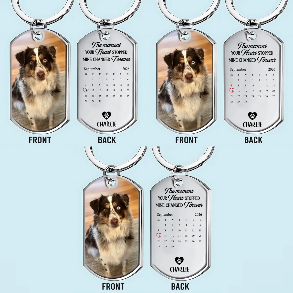 Custom Pet Photo Keychain - Personalized Sympathy Gifts For Pet Lovers - Forever In My Heart