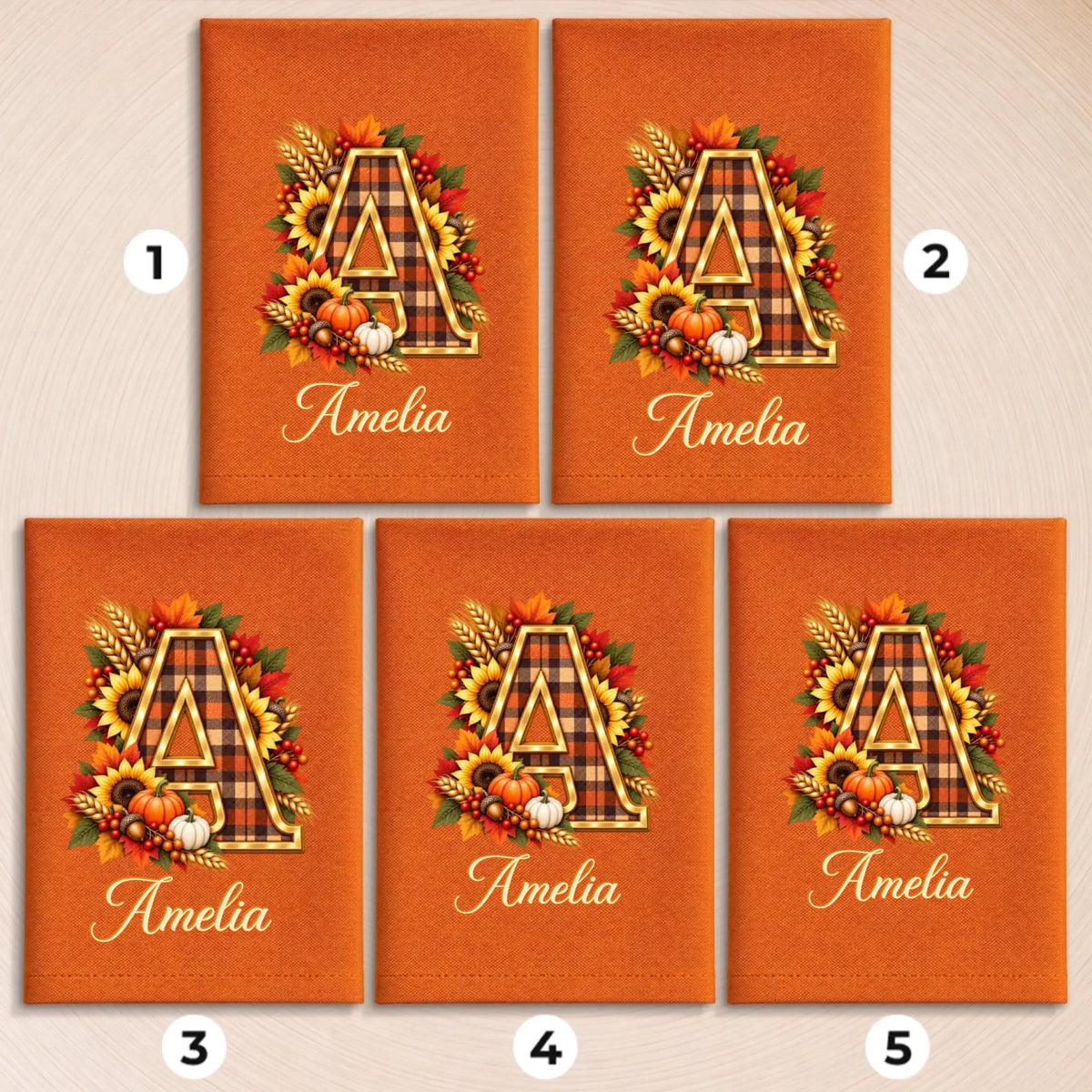Custom Cotton Napkin - Personalized Birthday Gifts For Mom, Dad, Brother, Sister - Warm Fall Wishes To All