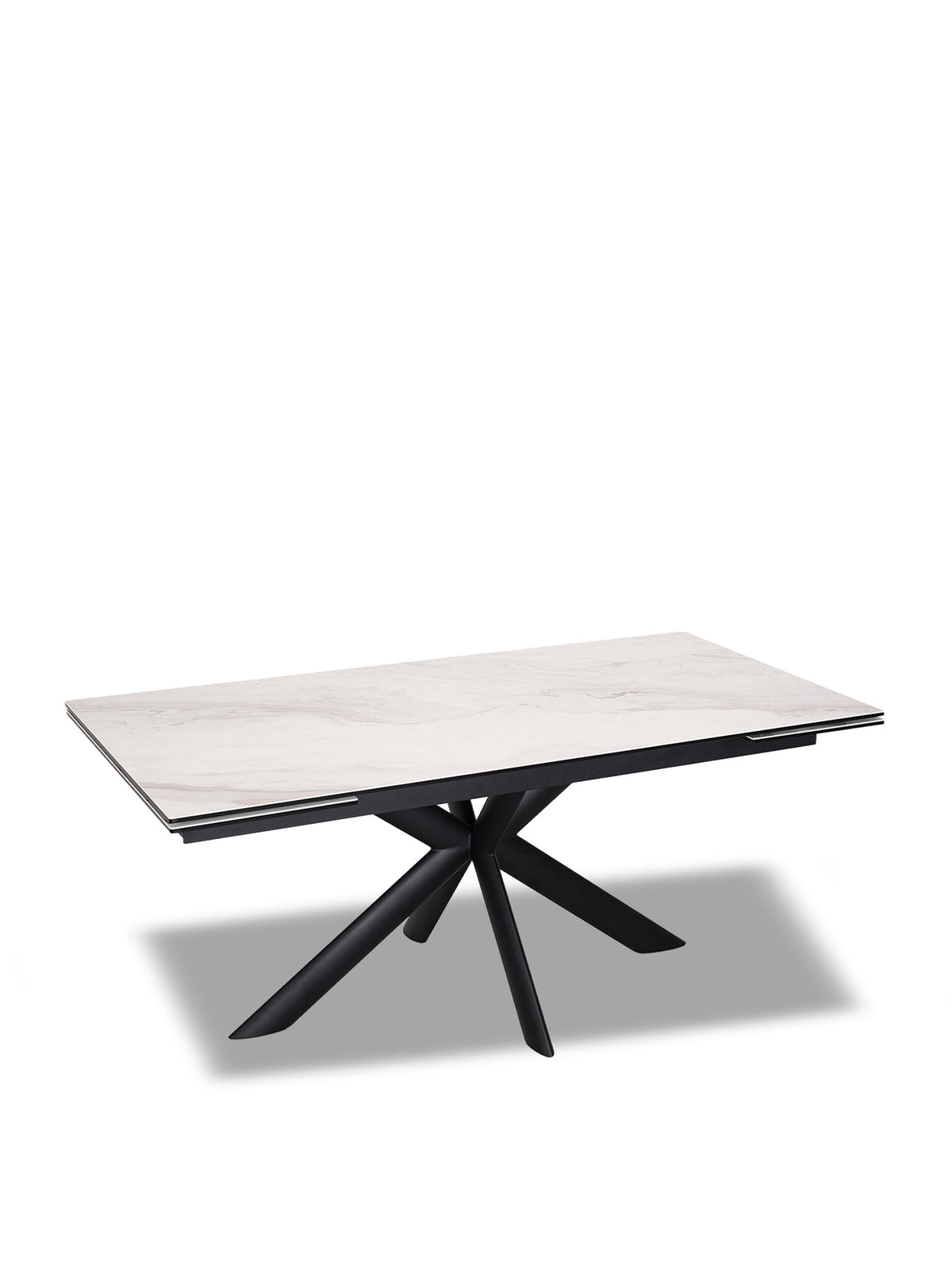 Obrix Ceramic Extending Dining Table 180-260cm White