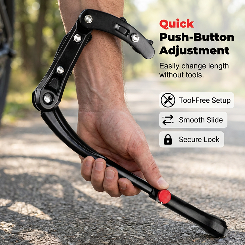 Universal Adjustable Aluminum Alloy Bicycle Side Kickstand