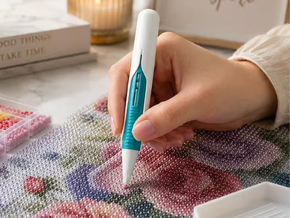 🔥 Last Day 50% OFF – 💎 Automatic Painting Bead Dispenser Pen & Tray Set
