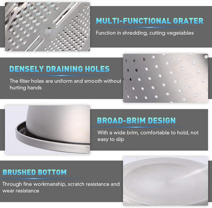 🔥HOT SALE 53% OFF-🌞🍴 German Quality 3-in-1 Stainless Steel Grater Bowl