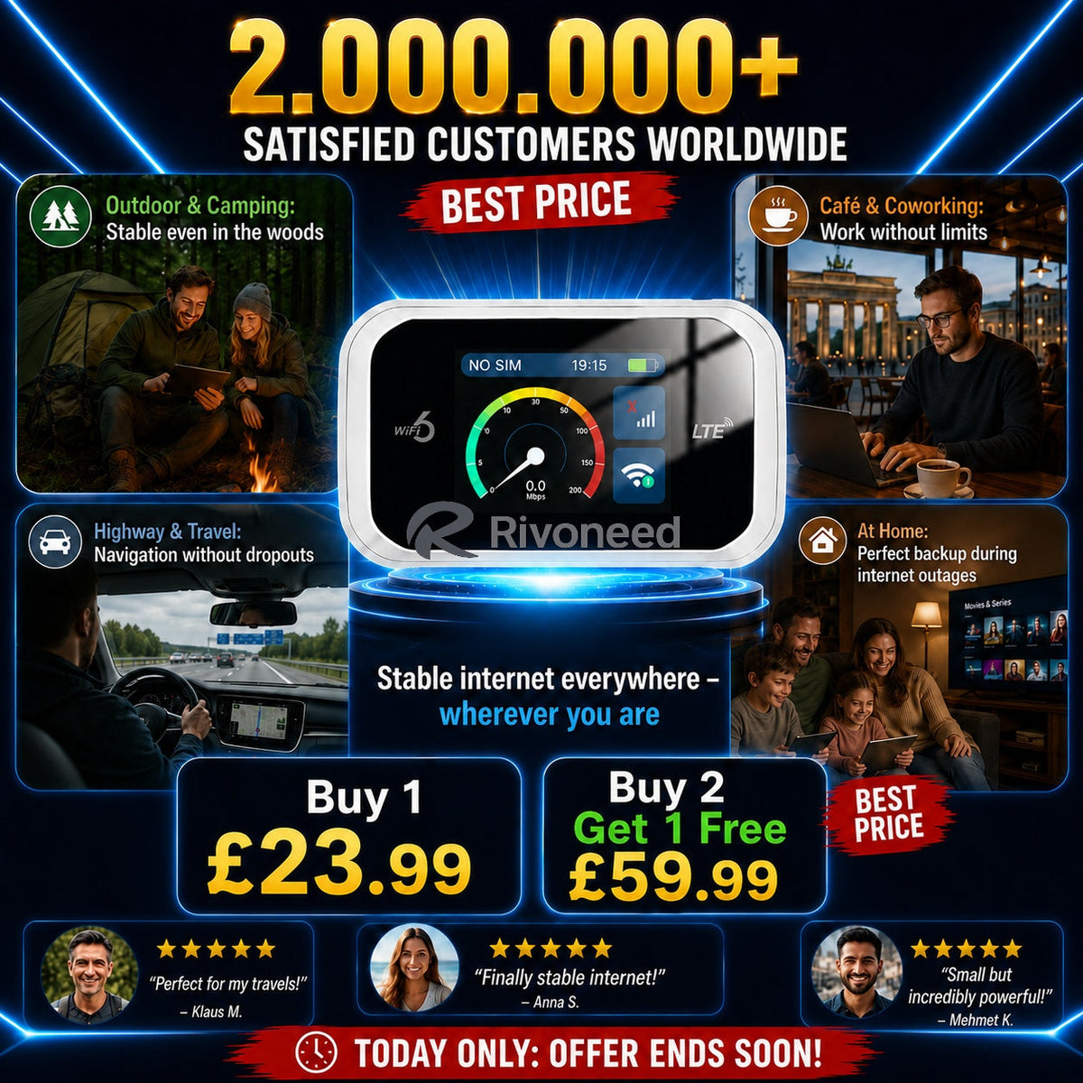 🥳2026 HOT SALE🥳💞50K+ SOLD!📶🌐 50% OFF! Mobile Hotspot – Portable WiFi, full coverage anywhere. No contract, no setup. Stay connected on the go! 📱✨