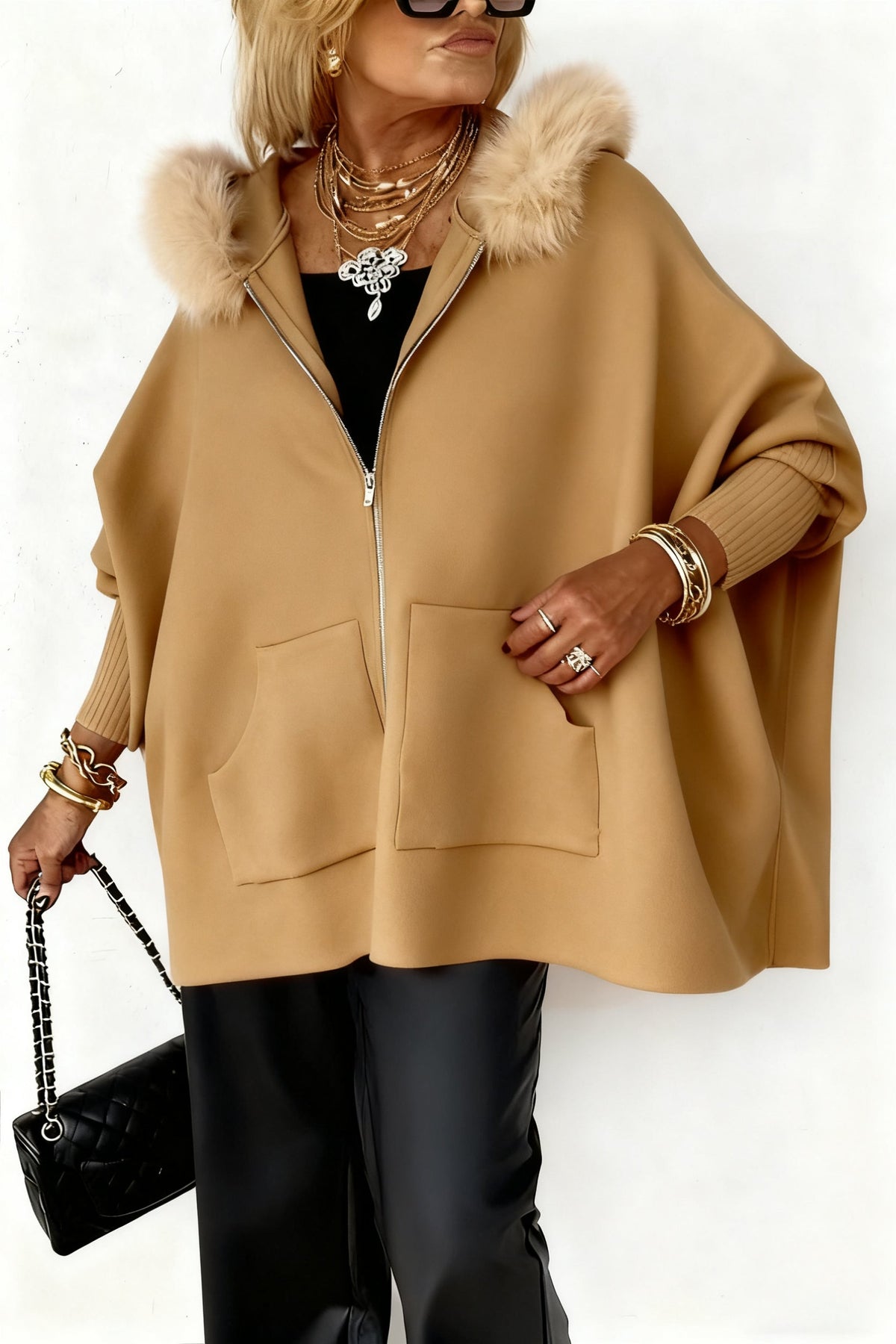 🎄 Hot Christmas sale 70% OFF & free shipping🧥Women's Fur Collar Solid Color Casual Jacket