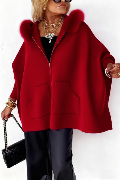 🎄 Hot Christmas sale 70% OFF & free shipping🧥Women's Fur Collar Solid Color Casual Jacket