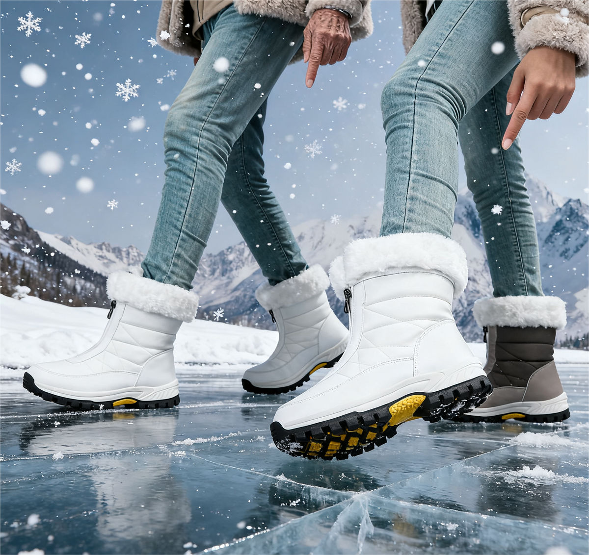 ⌛Limited stock🔥Women’s Non-Slip Warm Zipper Snow Boots👢