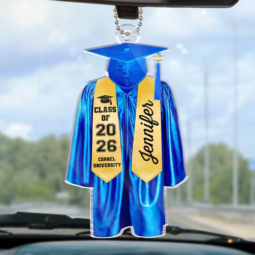 Custom Car Ornament - Personalized Graduation Gift For Family Members, Siblings, Brothers, Sisters