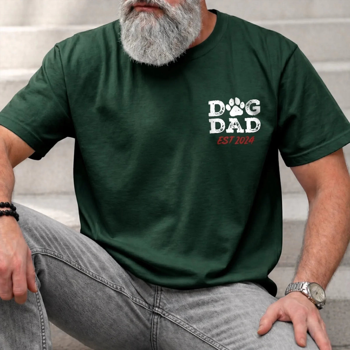 Custom Photo Unisex T-shirt - Personalized America 250th Anniversary, Birthday Gifts For Dog Lovers, Dog Dad - Beloved Dog Dad Ever