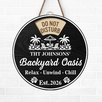 Custom Rotating Wooden Door Sign - Personalized Summer Vacation And Travel Gifts For Mom, Dad, Brother, Sister, Kids - Sun Splash Together