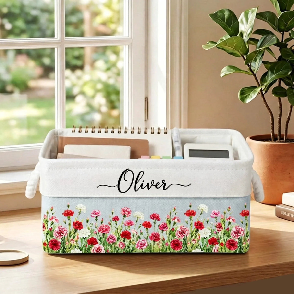 Custom Storage Basket -Personalized Birthday Gifts For Besties, Sisters, BFF, Family, Yourself A Garden Full Of Love
