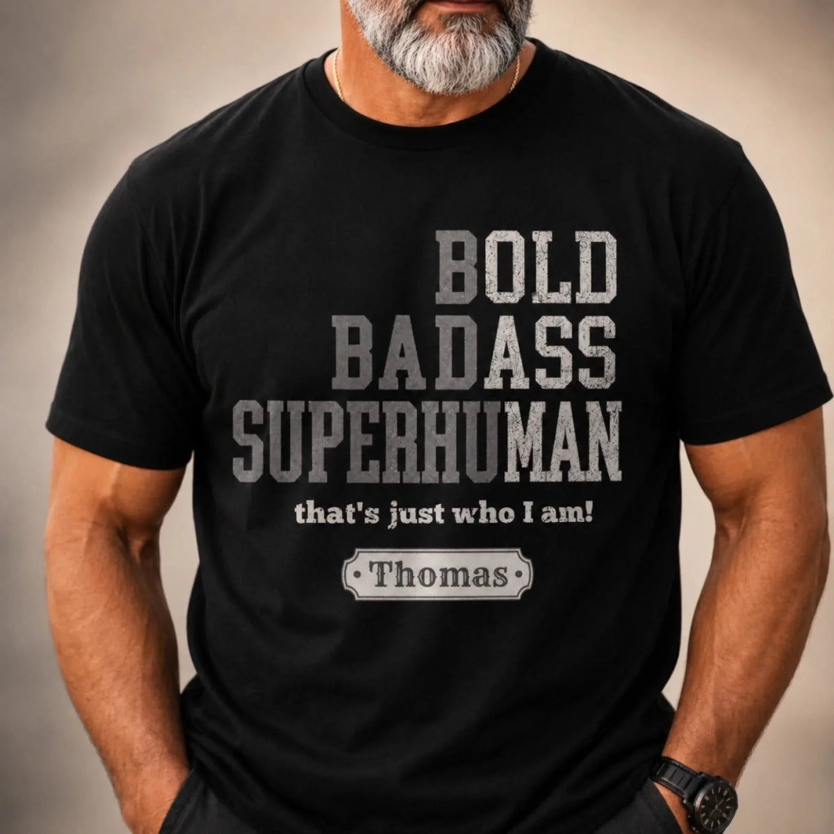 Custom Unisex T-shirt, Premium T-shirt, Hoodie - Personalized Funny Gifts For Him, Dad, Grandpa, Husband - Badass By Choice