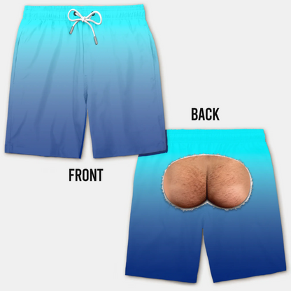 Custom Funny Men Swim Trunks - Personalized Birthday Gifts For Husband, Son, Grandson, Brother, Grandpa, Dad, Yourself - Looking Back