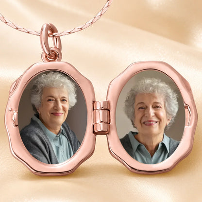 Custom Photo Butterfly Locket - Personalized Memorial Sympathy Gifts For Loss Of Mom, Dad - Forever In Our Hearts