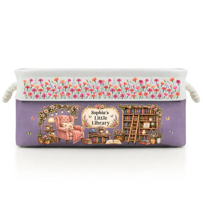 Custom Storage Basket - Personalized Bookish Gifts For Book Lovers, Bookworms, Readers - Lost In A World Of Books