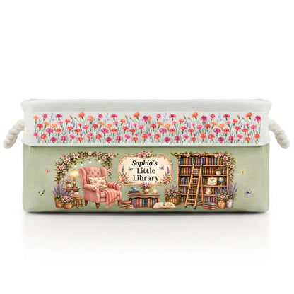 Custom Storage Basket - Personalized Bookish Gifts For Book Lovers, Bookworms, Readers - Lost In A World Of Books