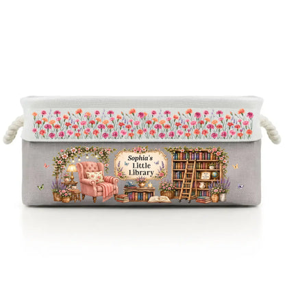 Custom Storage Basket - Personalized Bookish Gifts For Book Lovers, Bookworms, Readers - Lost In A World Of Books