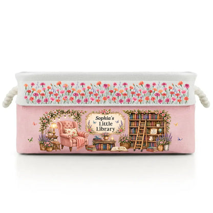 Custom Storage Basket - Personalized Bookish Gifts For Book Lovers, Bookworms, Readers - Lost In A World Of Books