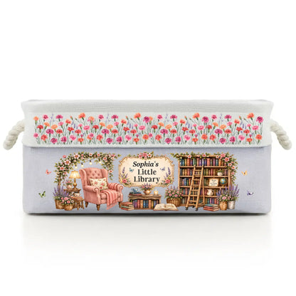 Custom Storage Basket - Personalized Bookish Gifts For Book Lovers, Bookworms, Readers - Lost In A World Of Books
