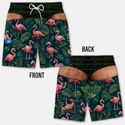 Custom Funny Men Swim Trunks - Personalized Birthday Gifts For Husband, Son, Grandson, Brother, Grandpa, Dad, Yourself - Suns Out Legs Out