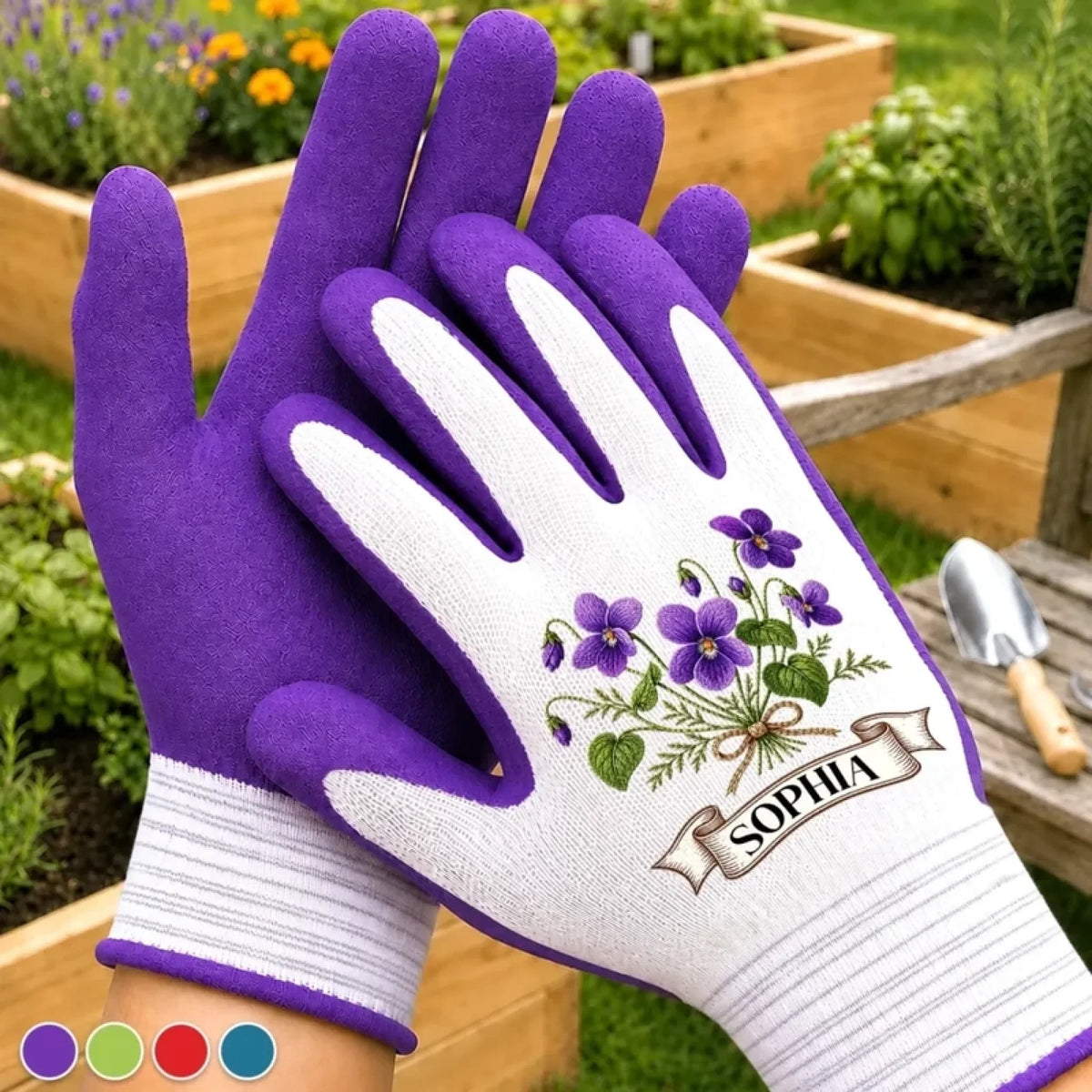 Custom Coated Grip Gardening Gloves - Personalized Birthday Garden Gifts For Gardeners - Grounded In Green Love