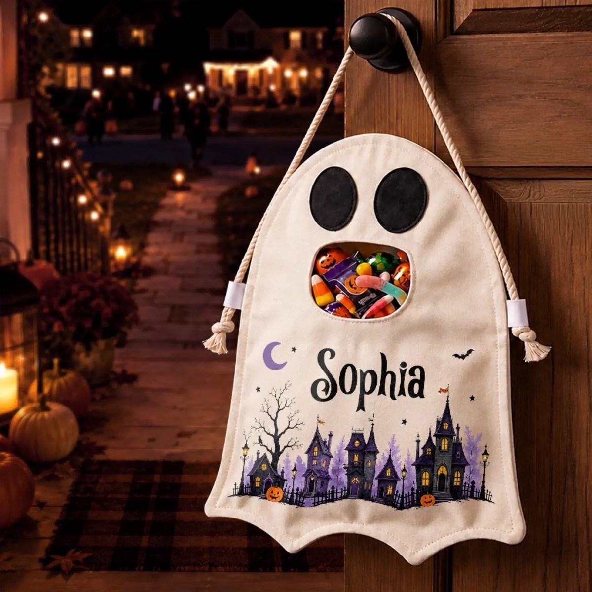 Custom Ghost Bag - Personalized Halloween Birthday Gifts For Kids - Trick Or Treat Smell My Feet