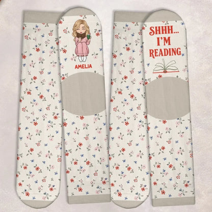 Custom Crew Socks - Personalized Bookish Gifts For Book Lovers, Bookworms, Readers - So Many Books, So Little Time