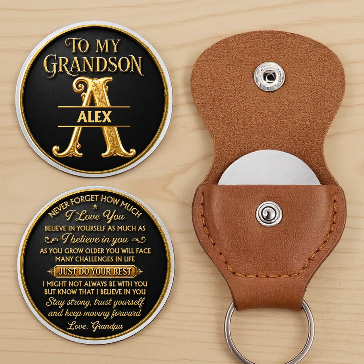 Custom Pocket Hug - Personalized Birthday Gifts For Grandson - Always My Buddy