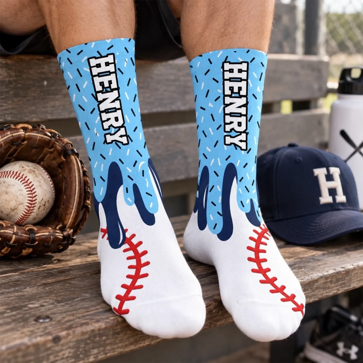 Custom Sport Crew Socks - Personalized Birthday Gifts For Sports Fans, Sports Lovers - Born To Play Hard