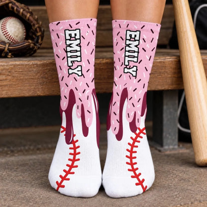 Custom Sport Crew Socks - Personalized Birthday Gifts For Sports Fans, Sports Lovers - Born To Play Hard