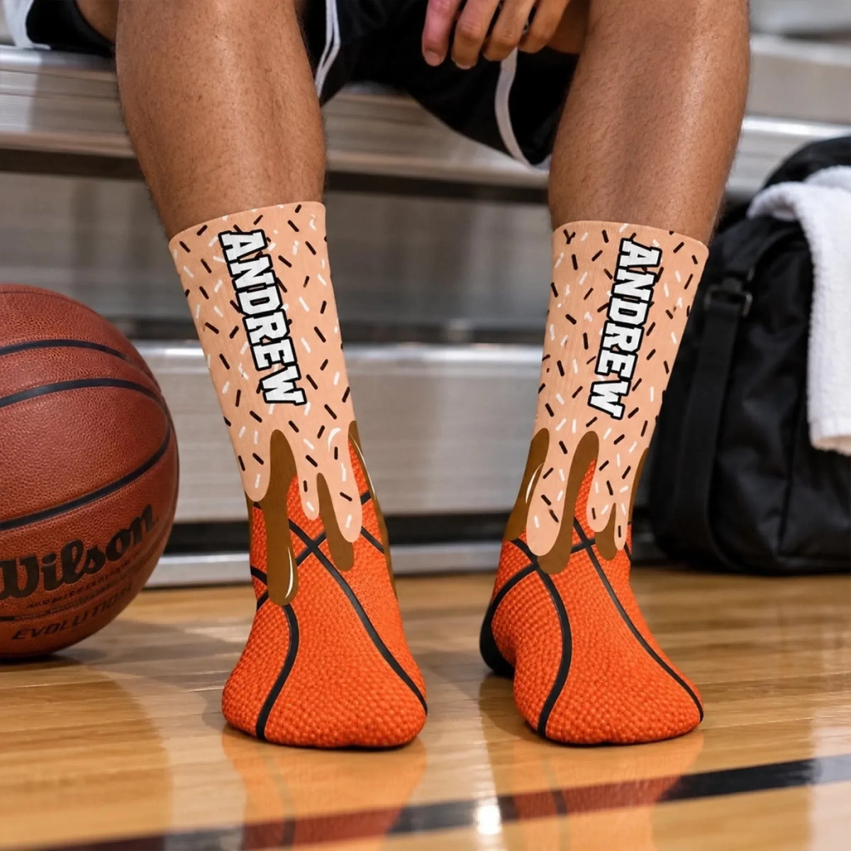 Custom Sport Crew Socks - Personalized Birthday Gifts For Sports Fans, Sports Lovers - Born To Play Hard