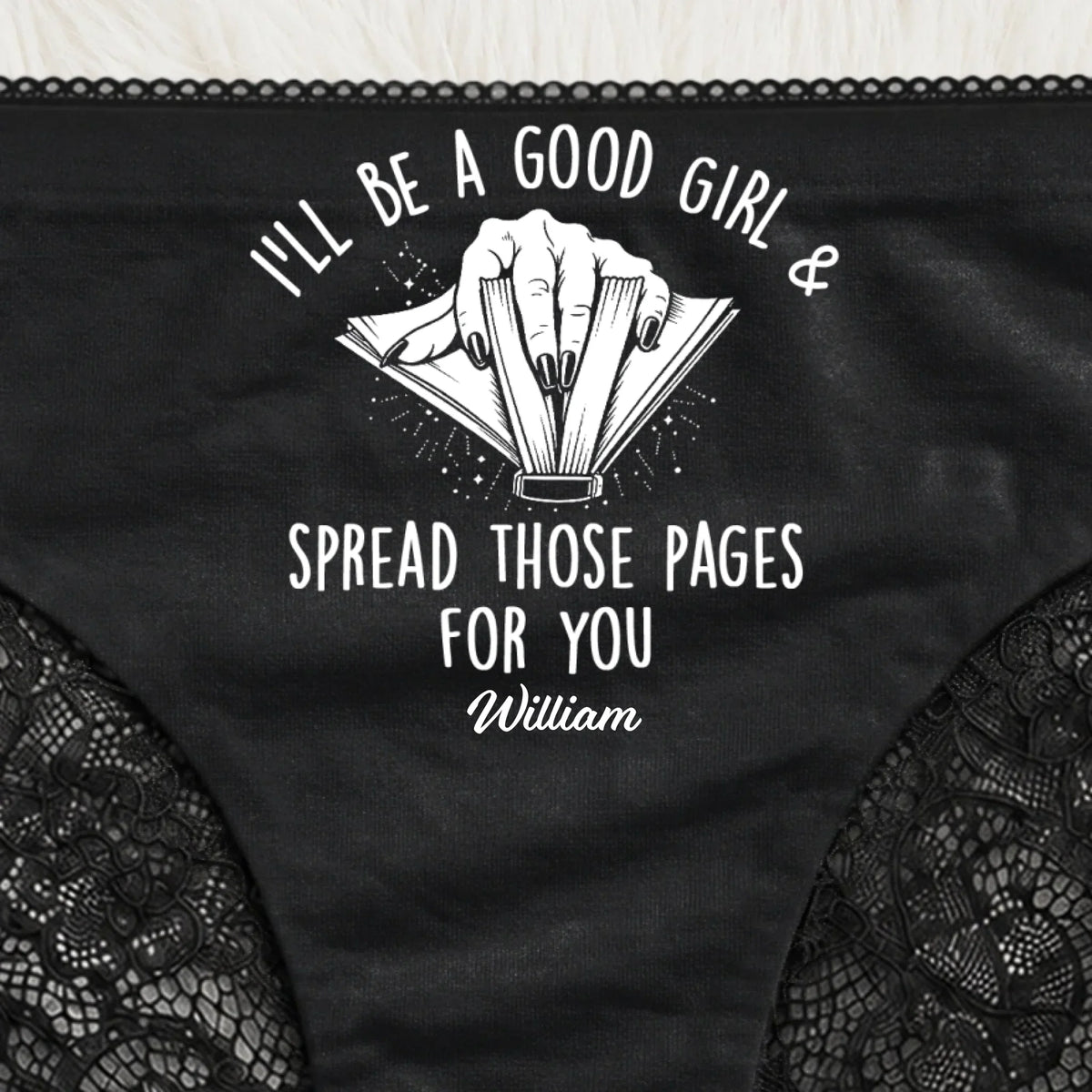 Custom Panty - Personalized Funny Book Lover Underwear Gift For Wife, Girlfriend, Book Worm - My Good Girl Reads