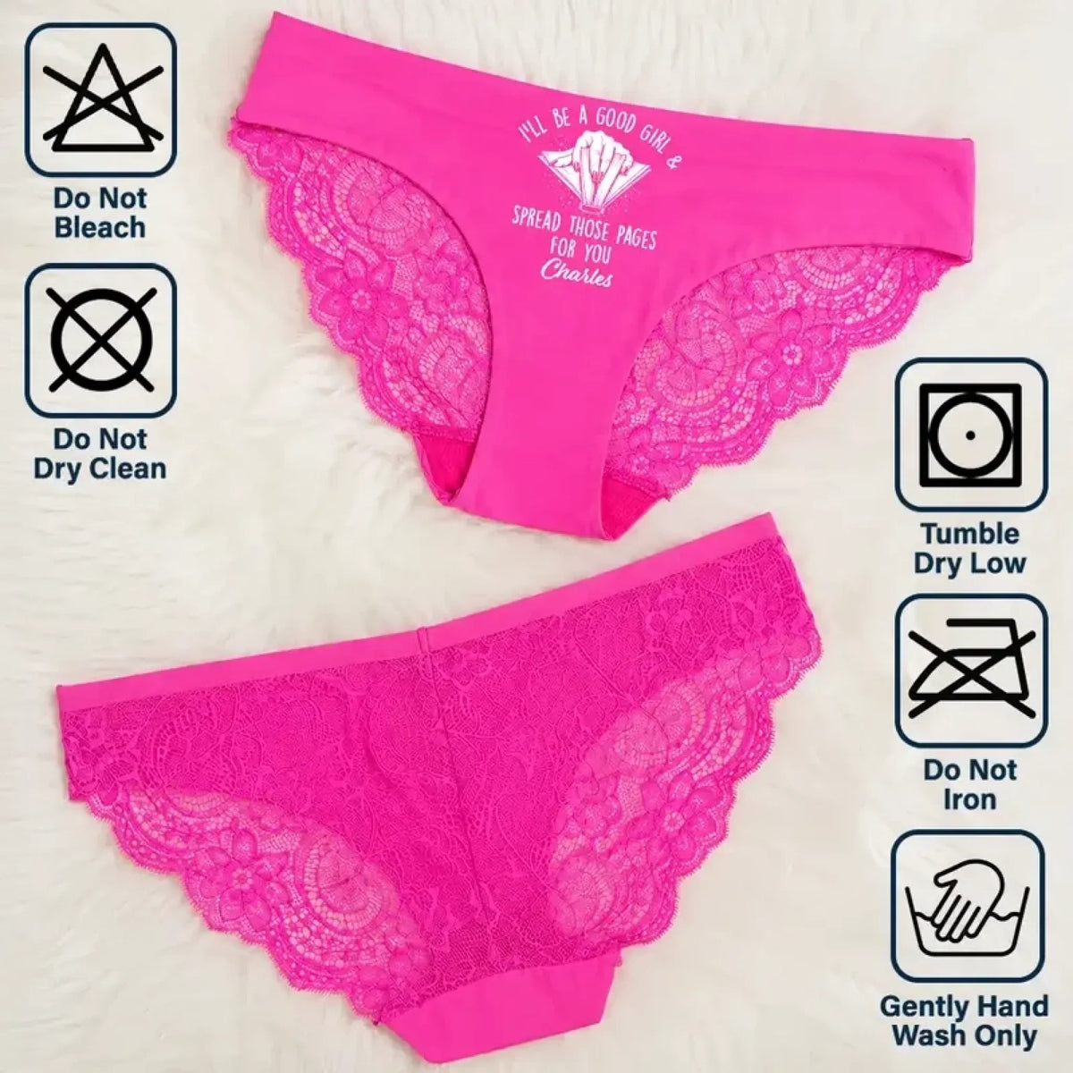 Custom Panty - Personalized Funny Book Lover Underwear Gift For Wife, Girlfriend, Book Worm - My Good Girl Reads