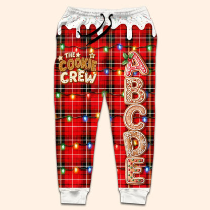 Custom Letter Unisex Sweatpants - Personalized Christmas Birthday Gifts For Mom, Dad, Brother, Sister - Cookies For Santa