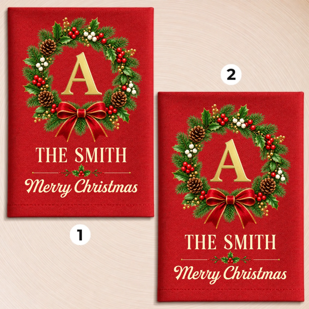 Custom Cotton Napkin - Personalized Christmas Birthday Gifts For Mom, Dad, Brother, Sister - Wrapped In Family Joy