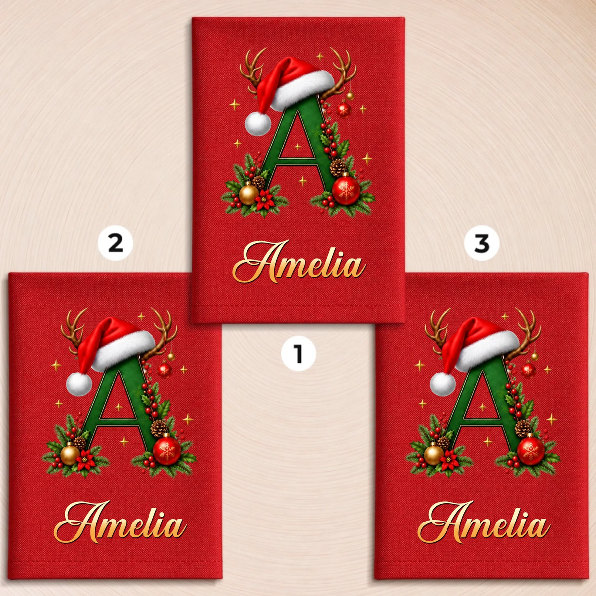 Custom Cotton Napkin - Personalized Christmas Birthday Gifts For Mom, Dad, Brother, Sister - Warm Wishes For The Season