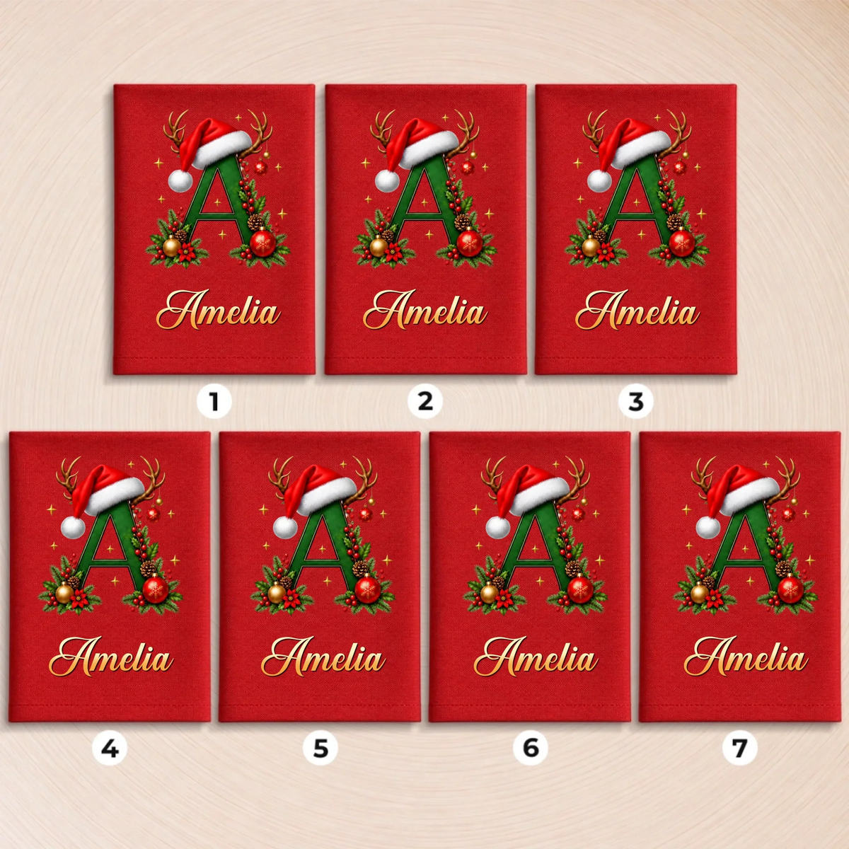 Custom Cotton Napkin - Personalized Christmas Birthday Gifts For Mom, Dad, Brother, Sister - Warm Wishes For The Season
