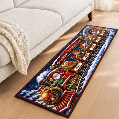 Custom Runner Rug - Personalized Christmas Birthday Gifts For Grandma, Grandpa - Little Ones Make The Season Merry