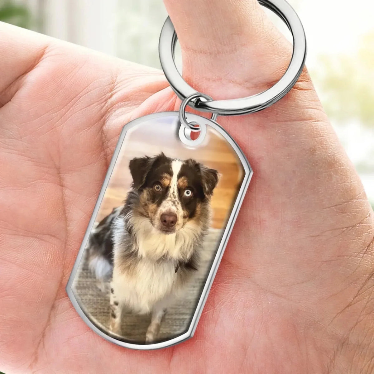 Custom Pet Photo Keychain - Personalized Sympathy Gifts For Pet Lovers - Forever In My Heart