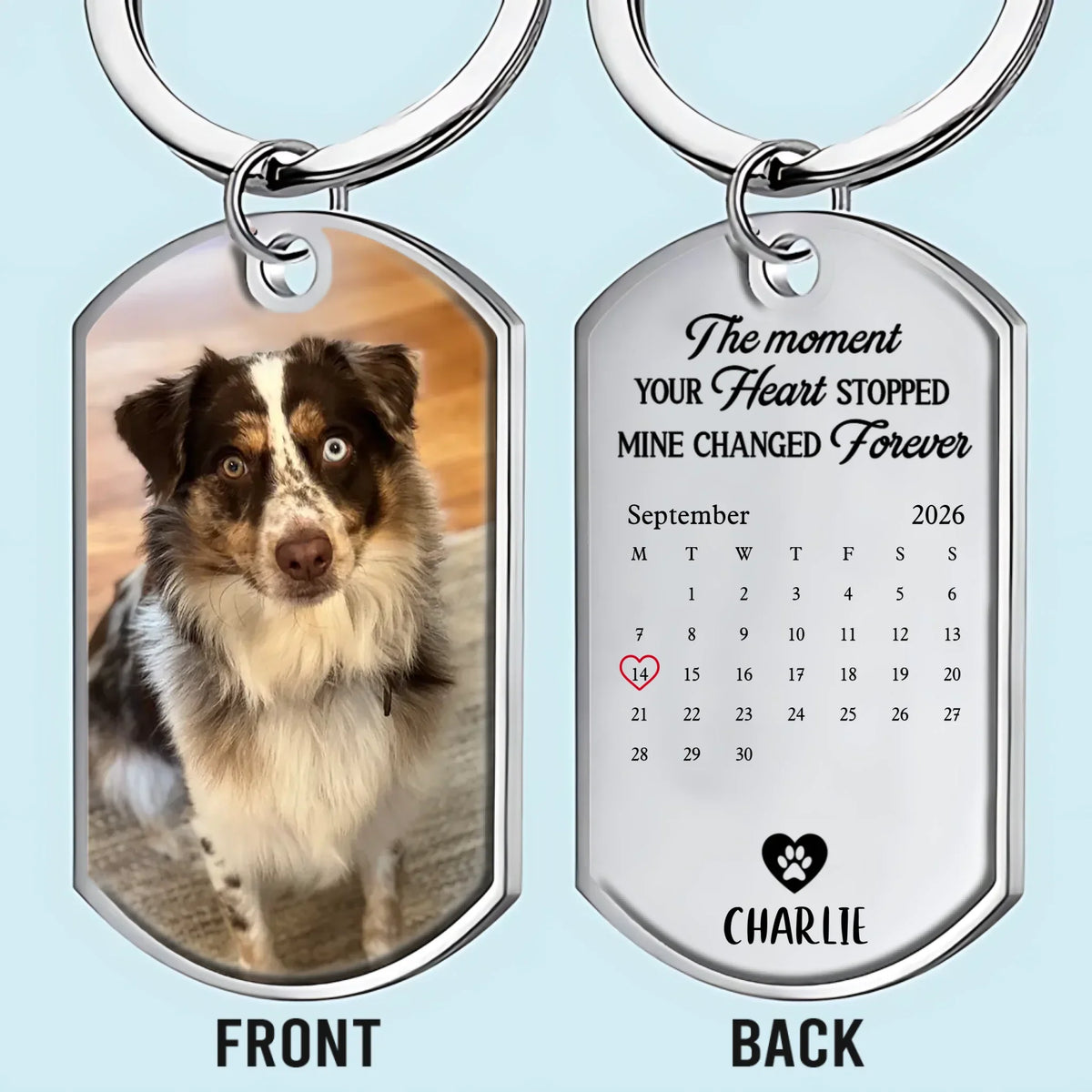 Custom Pet Photo Keychain - Personalized Sympathy Gifts For Pet Lovers - Forever In My Heart
